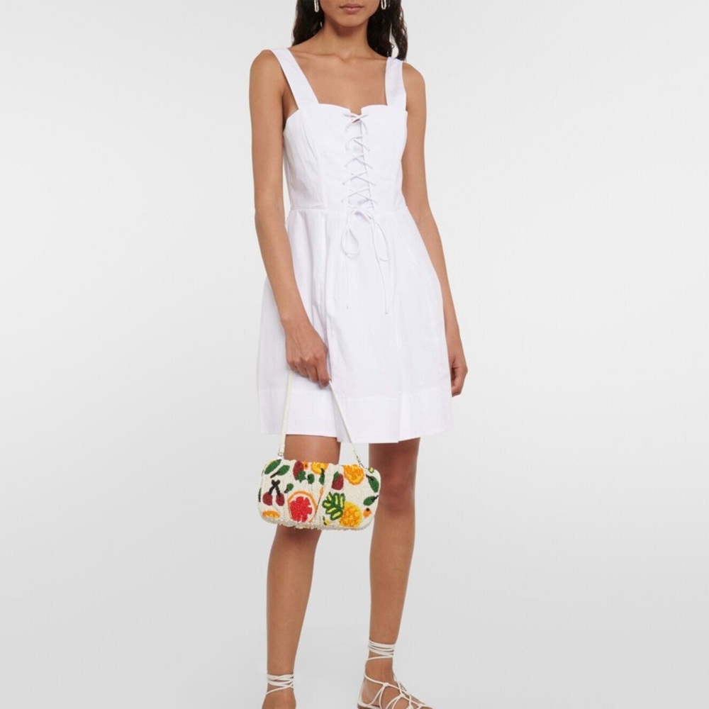 STAUD VERSATILE CONVERTIBLE BEADED BAG FRUIT SALAD
